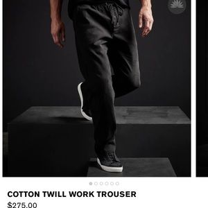 James Perse - black cotton twill work trouser - size 1(small)